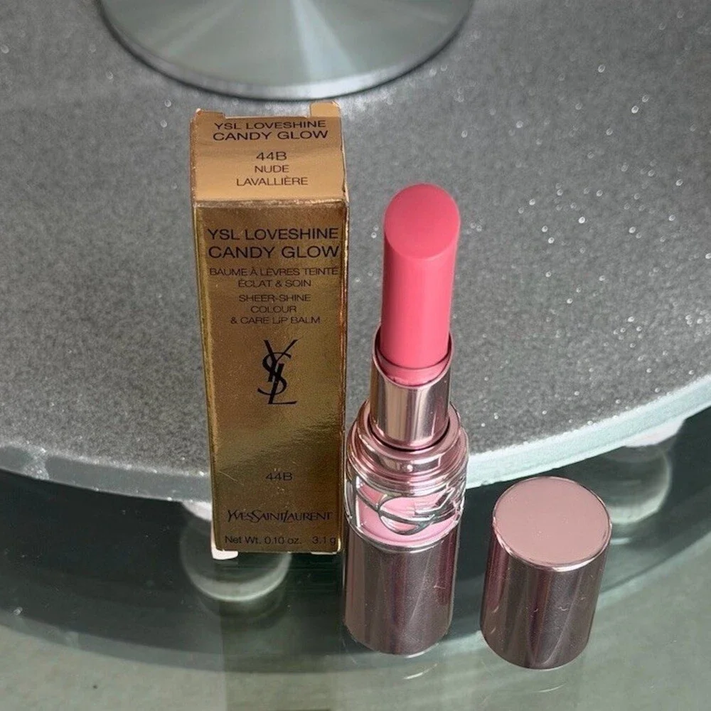 YSL Loveshine Candy Glow Lip Balm 44B Nude Lavallière Sheer Shine BNIB